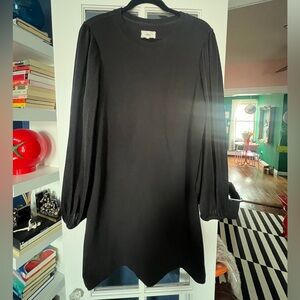 Elegant Black Sweatshirt Dress